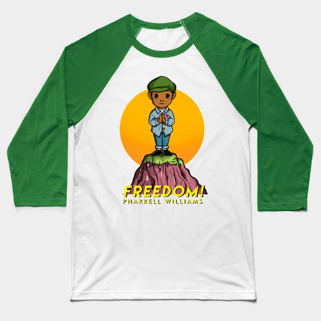 PHARRELL - FREEDOM Baseball T-Shirt by fulaleo